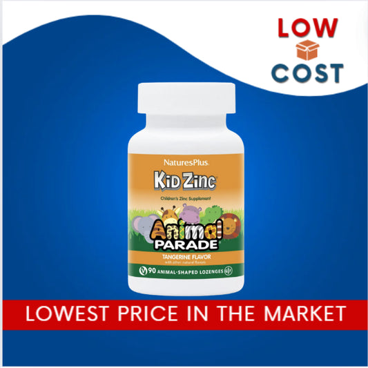 LowCostPh | NaturesPlus Animal Parade KidZinc, Tangerine Flavor - 90 Animal-Shaped Lozenges - Organi