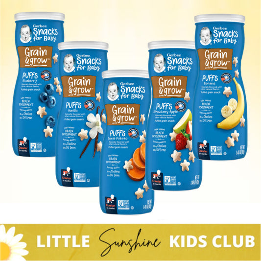 Little Sunshine | Gerbers Puffs, Puffed Grain Snack, 8+ Months,, 1.48 oz (42 g) Baby Snacks
