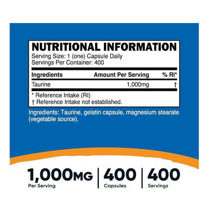 LowCostPh | NowFoods, Life Extension Taurine, Double Strength, 500 | 1,000 mg Nervous System