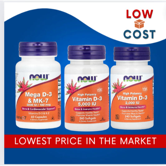 Low Cost PH | NOW, High Potency Vitamin D3, Helps Maintain Strong Bones Supports Immune System