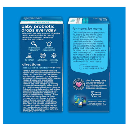 LowCostPH| Mommy's Bliss, Baby Probiotic Drops, Everyday Digestive Health, Newborn+, 0.34 fl oz