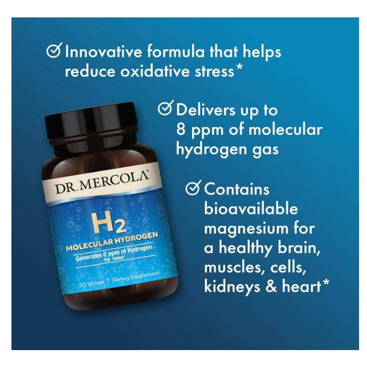 LowCostPH| Dr. Mercola, H2 Molecular Hydrogen, 30 Tablets