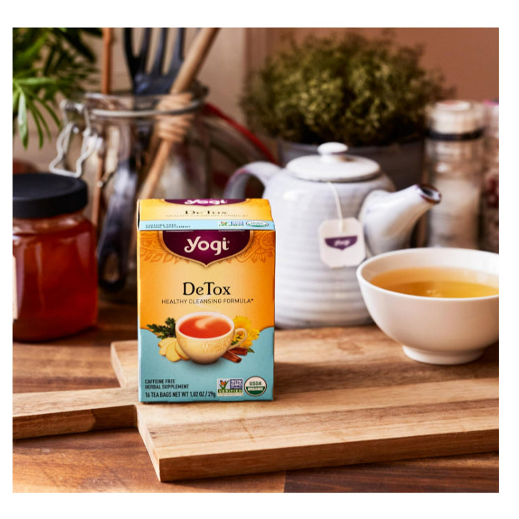 LowCostPH | Yogi Tea, Detox, Calm, Relax, Stress, Skin, Caffeine Free, 16 Tea Bags, 1.02 oz (29 g)