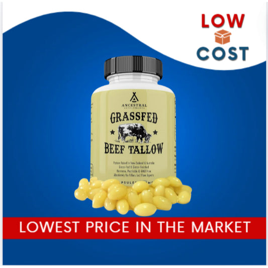 LowCost PH| Ancestral Supplements Grass Fed Beef Tallow Capsules, 3000mg, Nourishing Kidney Fat Supp