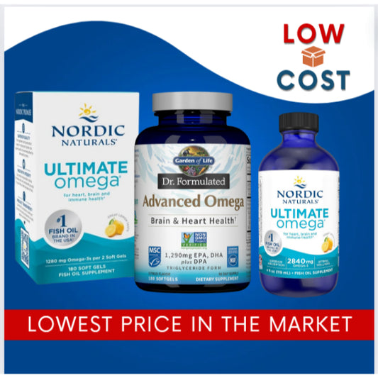 LowCostPh | Nordic Naturals, Ultimate Omega, Lemon, 1,280 mg, | Garden of Life, Advanced Omega