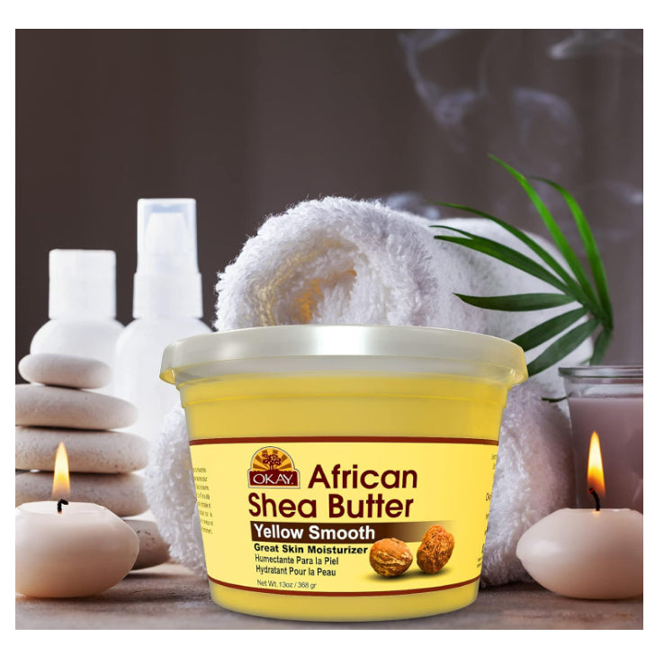 LowCostPH| Okay Pure Naturals, African Shea Body Butter, For Skin & Hair, 7.5 oz (212 g)
