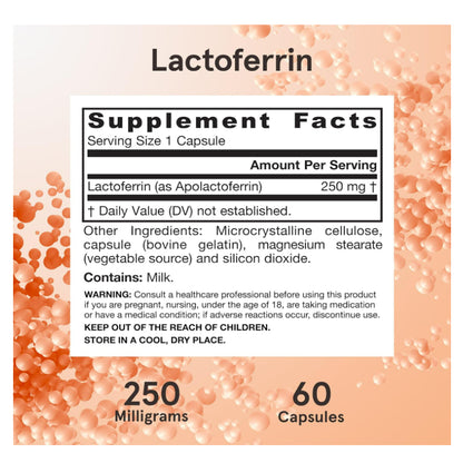 LowCostPH| Lactoferrin 250 mg - Immune-Supporting Glycoprotein - For Healthy Immune System Support