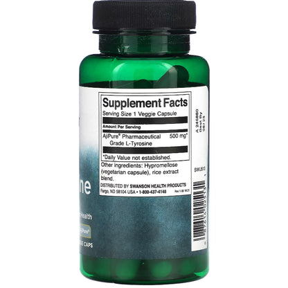 LowCost PH| Swanson, L-Tyrosine, 500 mg, 60 Veggie Caps