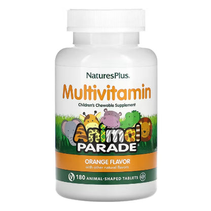 LowCostPh | NaturesPlus, Animal Parade Gold, Children's Chewable Multivitamin, Cherry,Grape & Orange