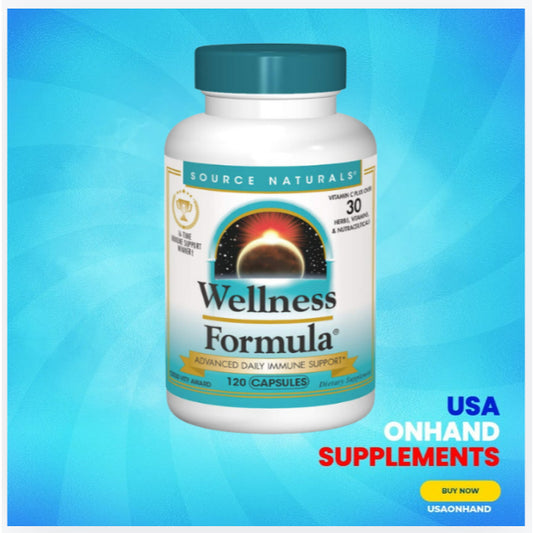 USA Onhand | Source Naturals, Wellness Formula, Advanced Daily Immune Support 120 capsules