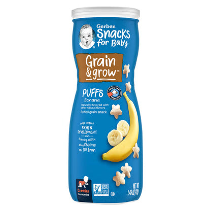 Little Sunshine | Gerbers Puffs, Puffed Grain Snack, 8+ Months,, 1.48 oz (42 g) Baby Snacks