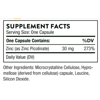 LowCostPH | Now Foods Zinc Picolinate 50mg, Solgar Zinc Picolinate 22mg, 21st Century Zinc 90ct
