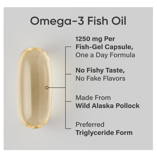 LowCost PH | Sports Research Triple Strength Omega 3 Fish Oil - Burpless Fish Oil Supplement 180 ct