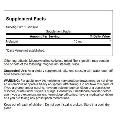 LowCostPh | Swanson, Triple Strength Melatonin, 10 mg, 60 Capsules