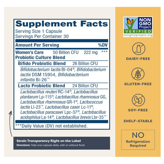 Low Cost PH | Renew Life, Women's Care Probiotic, 50 Billion CFU, 30Caps, Digestive & Immune Health