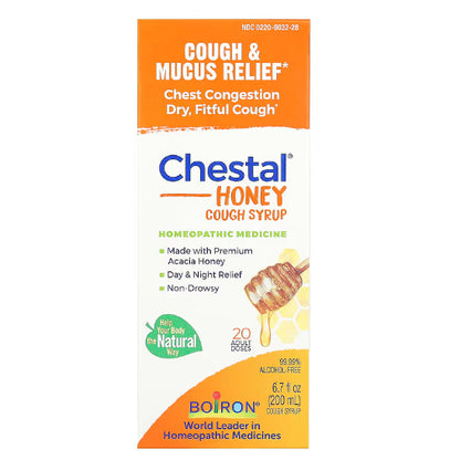 Lowcostph | Boiron, Chestal Adult, Honey, Cough & Chest Congestion, 6.7 fl oz for  2+ Kids & Adult