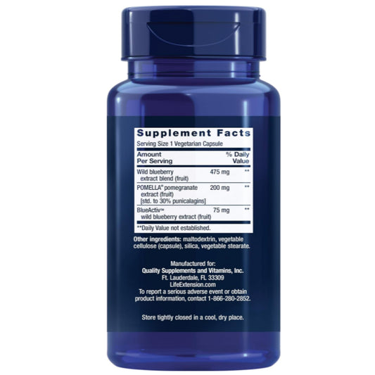 LowCostPH| Life Extension Blueberry Extract & Pomegranate – Antioxidants Supplement with Wild Bluebe
