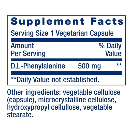 LowCostPH| Life Extension D, L-Phenylalanine Capsules, 500 mg – Supports Mood Health, Promotes Neuro