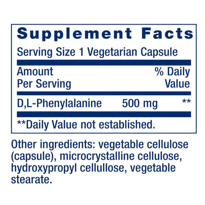 LowCostPH| Life Extension D, L-Phenylalanine Capsules, 500 mg – Supports Mood Health, Promotes Neuro