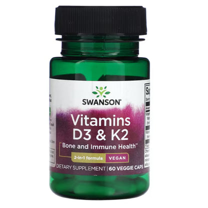 Swanson Ph | Swanson, Vitamins D3 & K2, Extra Strength, with Strontium, Bone and Immune Health