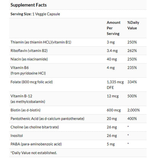 Swanson Ph | Swanson, Daily B-Complex, 100 Veggie Capsules Promotes Nervous System, and Immune