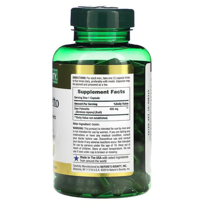 Nature's Bounty, Saw Palmetto, 450 mg