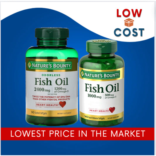 LowCostPH | Nature's Bounty Fish Oil, 1,000 mg, Support Reduce Risk of Coronary Heart Disease*