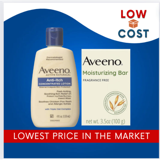 Low Cost PH |  AVEENO Naturals Moisturizing Bar for Dry Skin 3.50 oz | Anti-Itch Concentrated Lotion