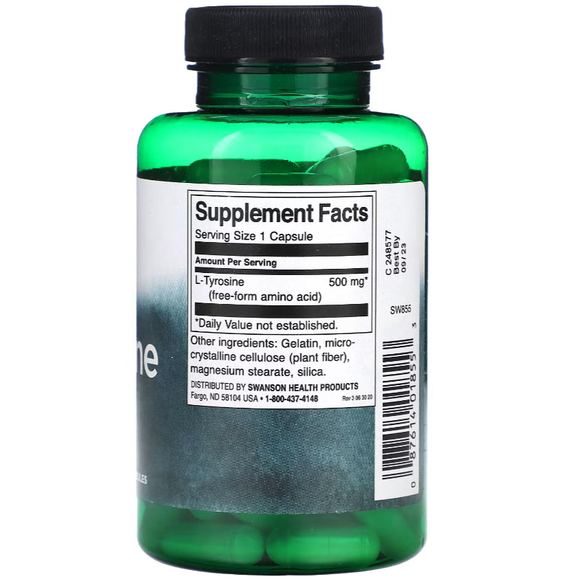LowCost PH| Swanson, L-Tyrosine, 500 mg, 60 Veggie Caps