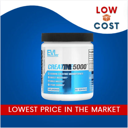 LowCostPh| EVLution Nutrition, CREATINE5000, Unflavored, 10.58 oz (300 g)