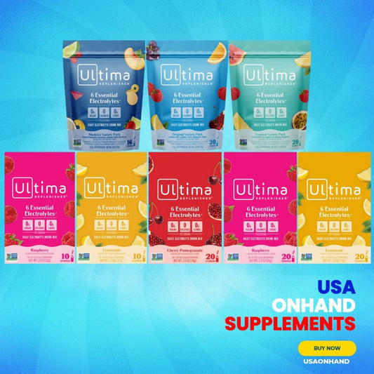 USA Onhand | Ultima Replenisher, Electrolyte Drink Mix Packets ( Great for Hydration & Digestion )