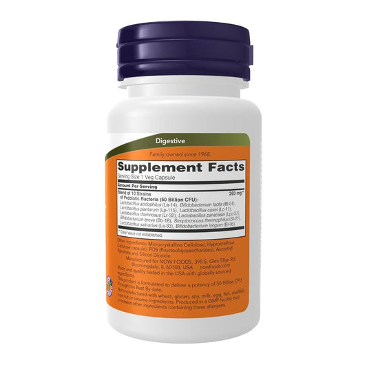 USA Onhand | NOW Foods, Probiotic-10, 50 Billion ( Supports Digestive Balance and Gut Flora )