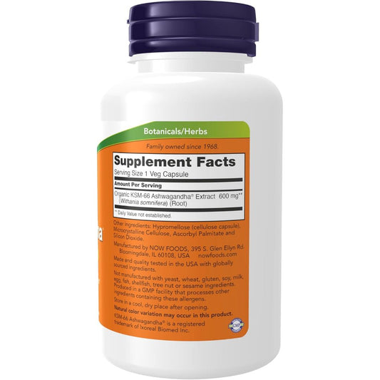 USA Onhand | NOW Foods, KSM-66 Ashwagandha ( Stress Support & Promotes Emotional Balance & Mood )