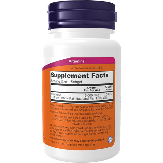 USA Onhand | NOW Foods, Vitamin A, 10,000 IU ( Supports Eye Health and Healthy Immune Function )