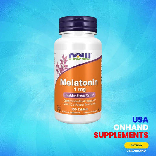 USA Onhand | NOW Foods, Melatonin, 1 mg ( Supports Restful Sleep & Gastrointestinal Support )