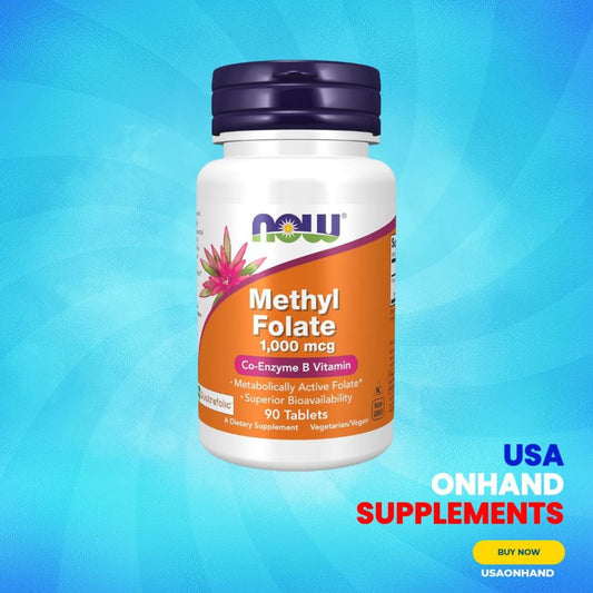USA Onhand | NOW Foods, Methyl Folate 1,000 mcg ( Supports Mood, Cognitive Function & Heart Health )