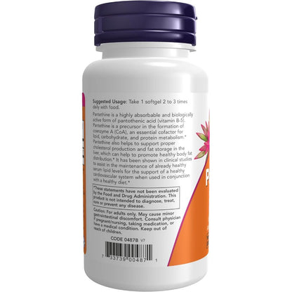 USA Onhand | NOW Foods, Pantethine, 300 mg, 60 Softgels ( Supports Healthy Cholesterol Levels )