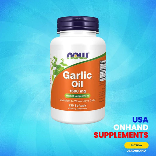 USA Onhand | NOW Foods, Garlic Oil, 1,500 mg 250 Softgels ( Heart Health & Antioxidant Protection )