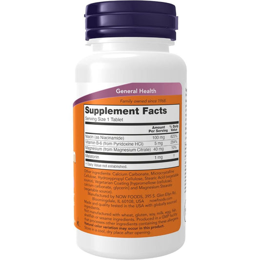 USA Onhand | NOW Foods, Melatonin, 1 mg ( Supports Restful Sleep & Gastrointestinal Support )