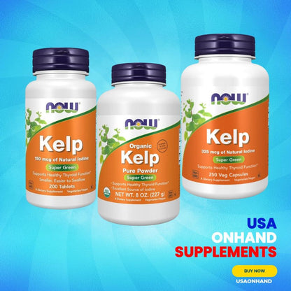 USA Onhand | Now Foods, Organic Kelp ( Supports Healthy Thyroid Function )