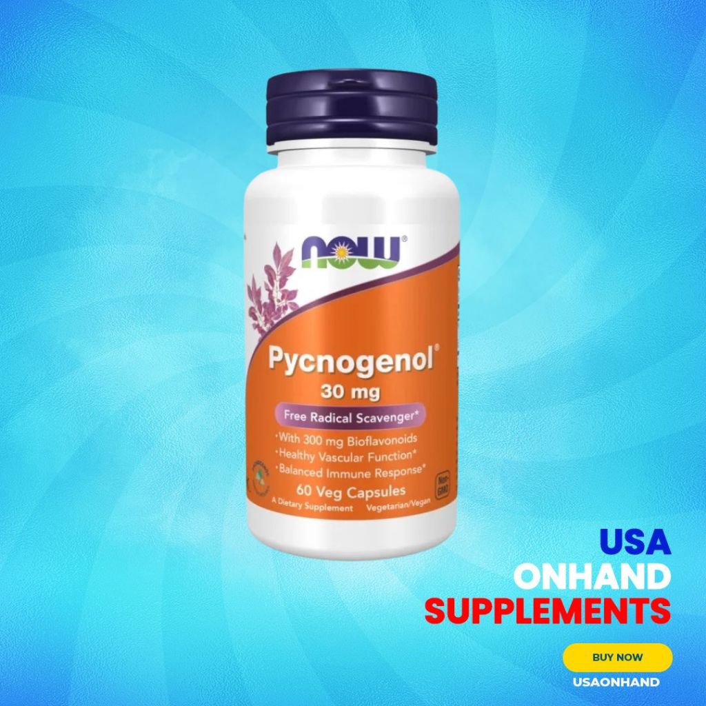 USA Onhand | NOW Foods, Pycnogenol, 30 mg, 60 Veg Capsules ( Healthy Vascular Function )