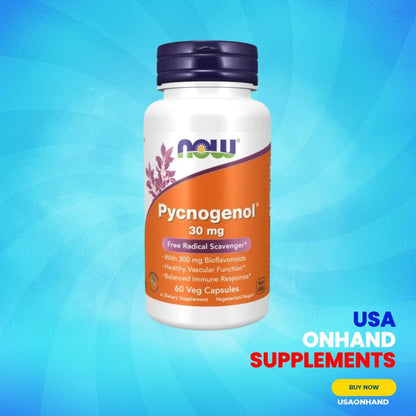 USA Onhand | NOW Foods, Pycnogenol, 30 mg, 60 Veg Capsules ( Healthy Vascular Function )