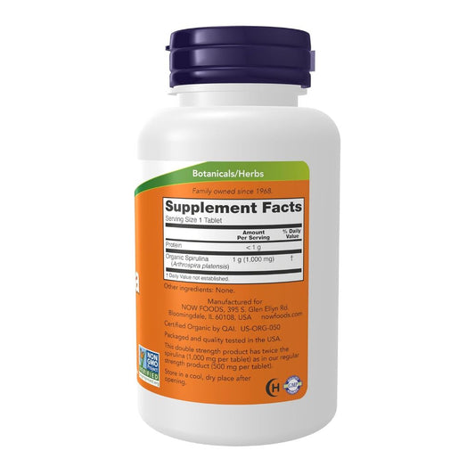 USA Onhand | NOW Foods, Certified Organic Spirulina, 1,000 mg 120 Tablets ( Promotes Immune Health )
