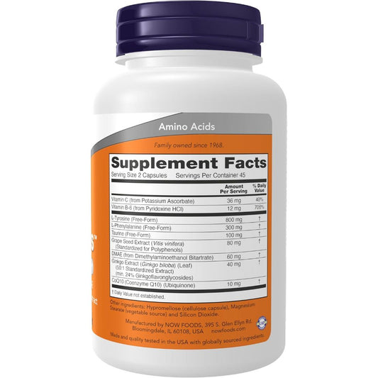 USA Onhand | NOW Foods, True Focus ( Neurotransmitter Support & Supports Energy Metabolism )