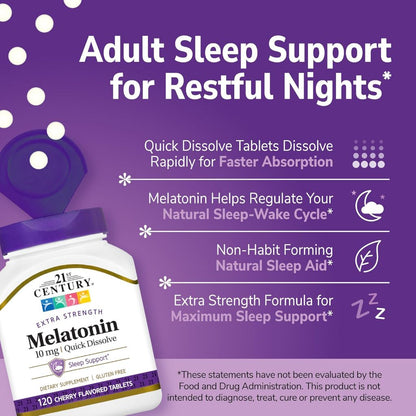 USA Onhand | 21st Century, Melatonin ( Natural Sleep Cycle and Promotes Relaxation and Sleep )