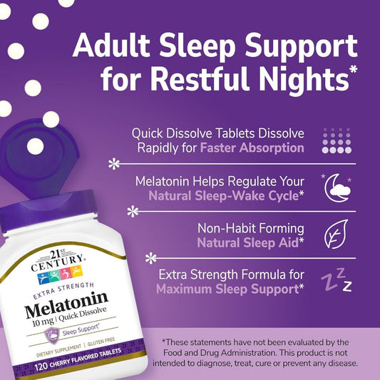 USA Onhand | 21st Century, Melatonin ( Natural Sleep Cycle and Promotes Relaxation and Sleep )