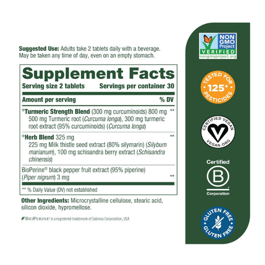 LowCost PH| MegaFood, Turmeric Curcumin, Extra Strength, Liver, 300 mg, 90 Tablets (150 mg per Table