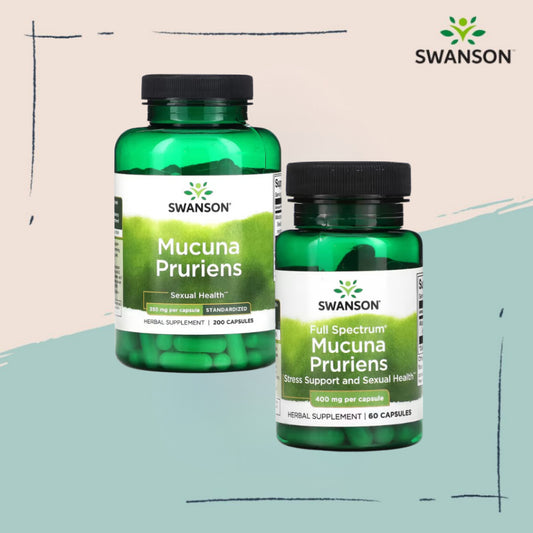 Swanson Ph | Swanson, Full Spectrum Mucuna Pruriens 400mg, Pruriens 350mg, Stress & Mood Support