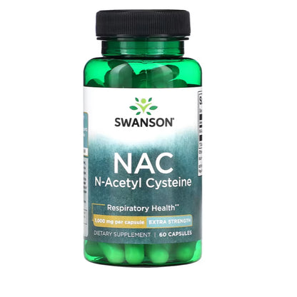 LowCostPH | Swanson, N-Acetyl L-Tyrosine, 350mg, NAC Cysteine, 600mg, 100mg, Respiratory Health