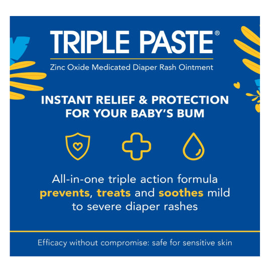USAOnhand| Triple Paste Diaper Rash Cream for Baby - 8 Oz Tub - Zinc Oxide Ointment Treats, Soothes